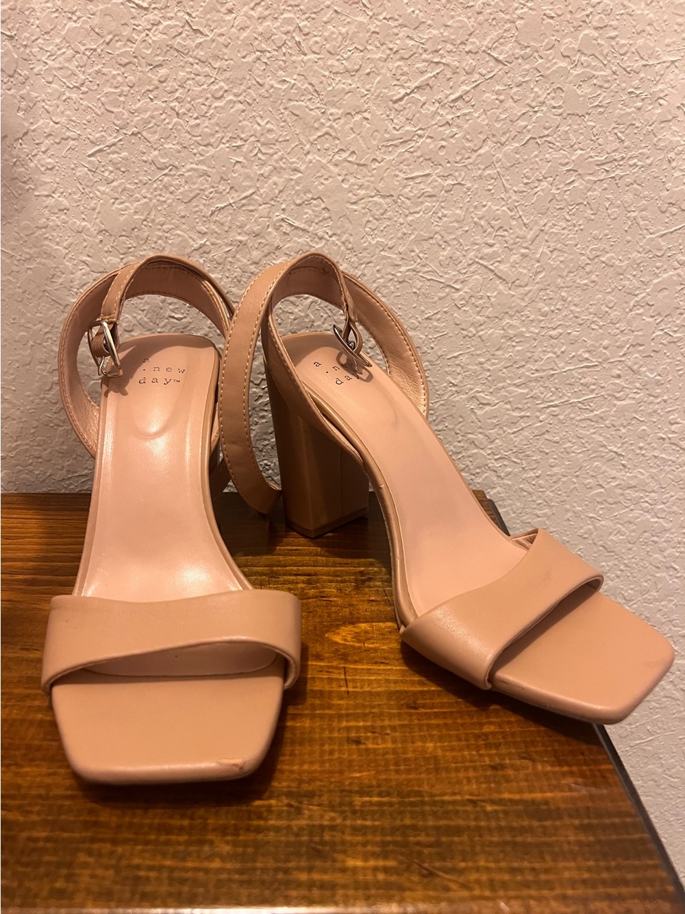 a new day Blush Nude Block Heel Sandals